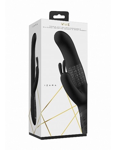 Izara - Rotating Beads Rabbit - Black - Wibratory Króliczki - 7