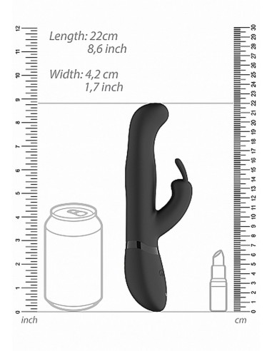 Izara - Rotating Beads Rabbit - Black - Wibratory Króliczki - 9