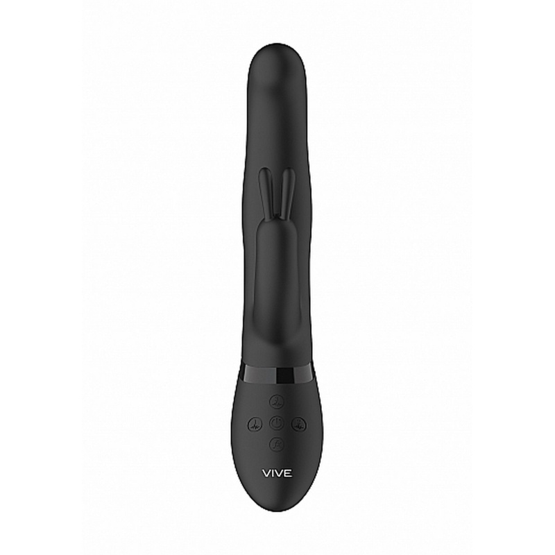 Wibrator typu królik Izara Rotating Beads Rabbit Black - obrotowe kulki 360°, 3 silniki, długość 22 cm, średnica 3,3 cm - 10