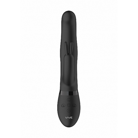 Wibrator typu królik Izara Rotating Beads Rabbit Black - obrotowe kulki 360°, 3 silniki, długość 22 cm, średnica 3,3 cm - 10