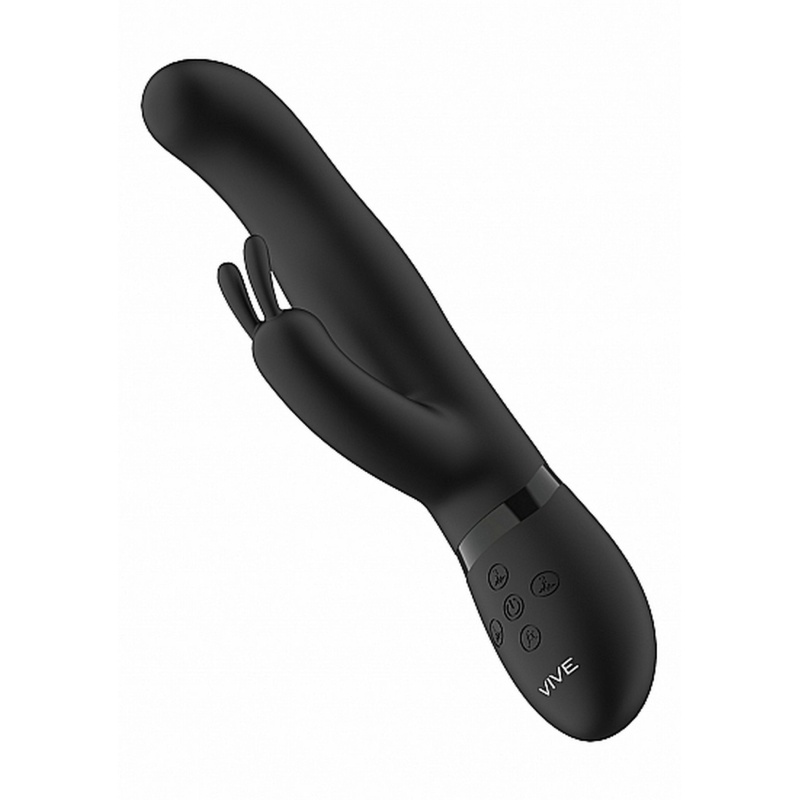 Wibrator typu królik Izara Rotating Beads Rabbit Black - obrotowe kulki 360°, 3 silniki, długość 22 cm, średnica 3,3 cm - 12