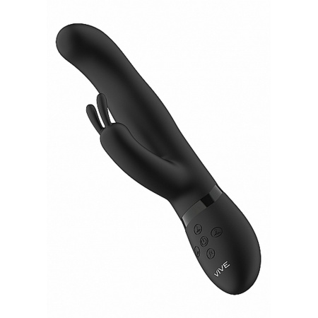 Wibrator typu królik Izara Rotating Beads Rabbit Black - obrotowe kulki 360°, 3 silniki, długość 22 cm, średnica 3,3 cm - 12