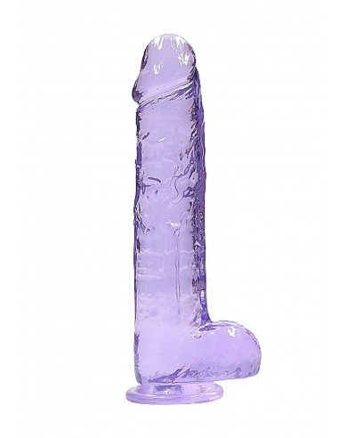 9" / 23 cm Realistic Dildo With Balls - Purple - Dilda żelowe - 4
