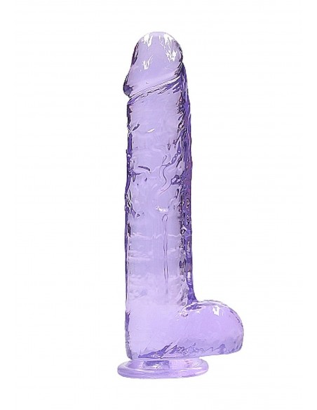 9" / 23 cm Realistic Dildo With Balls - Purple - Dilda żelowe - 4