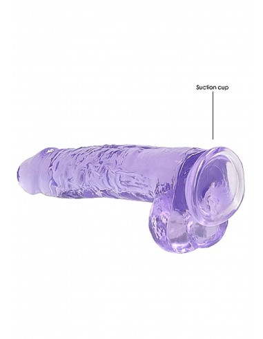 9" / 23 cm Realistic Dildo With Balls - Purple - Dilda żelowe - 5
