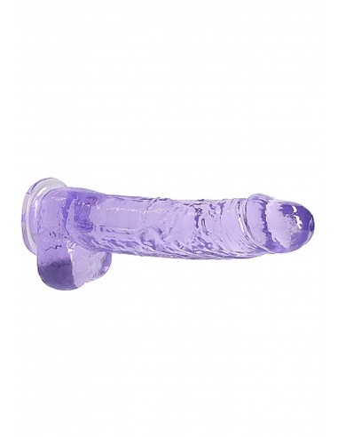 9" / 23 cm Realistic Dildo With Balls - Purple - Dilda żelowe - 6