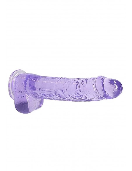 9" / 23 cm Realistic Dildo With Balls - Purple - Dilda żelowe - 6