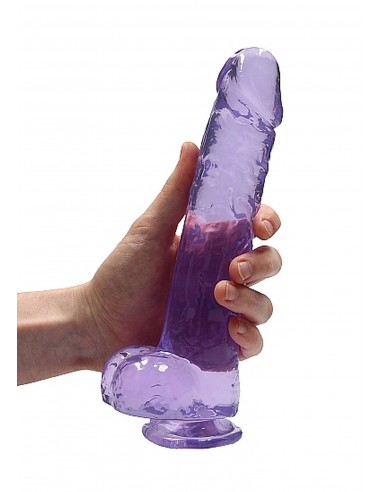 9" / 23 cm Realistic Dildo With Balls - Purple - Dilda żelowe - 7