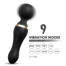 Freeza Black masażer erotyczny z wyginającą się główką, 9 trybami wibracji i wodoodporną obudową, 19,4 cm - 2