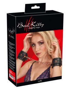 Bad Kitty Cuffs black - Kajdanki erotyczne - 1