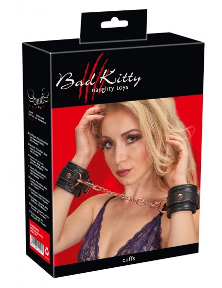 Bad Kitty Cuffs black - Kajdanki erotyczne - 1