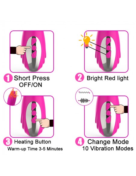 Wibrator Króliczek Joker Heating Double Vibrating Massage Stick - Wibratory Króliczki - 8