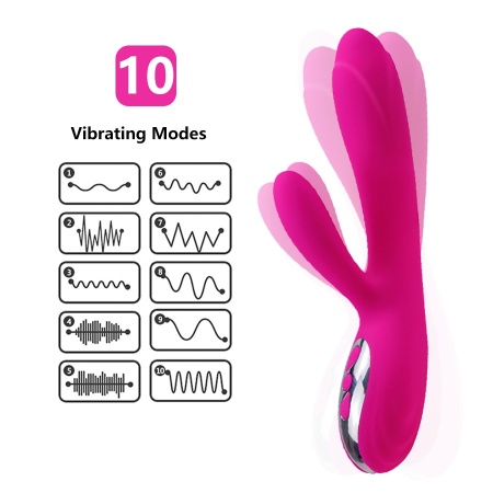 Wibrator Joker Heating z podgrzewaniem i podwójną stymulacją punktu G i łechtaczki, 22 cm - 10