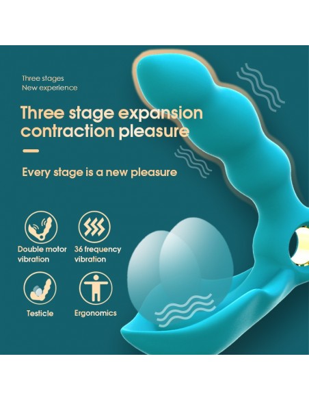 Stymulator-Angelo Male Prostate Triple Stimulation (blue) - Masażery i stymulatory prostaty - 4