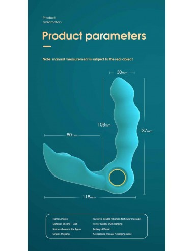 Stymulator-Angelo Male Prostate Triple Stimulation (blue) - Masażery i stymulatory prostaty - 10