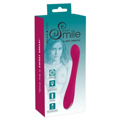 Wibrator do punktu G Sweet Smile z elastyczną szyjką, 12 trybów, długość 20 cm - 1