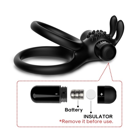 Pierścień wibracyjny Traveler Black - podwójna, rozciągliwa konstrukcja z silikonu medycznego, 8 × 4,7 × 3,2 cm - 5