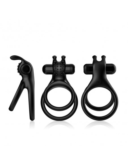 Traveler Black - Pierścienie erekcyjne wibrujące - 6