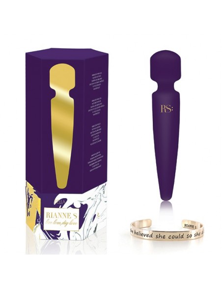 RS - Essentials - Bella Mini Body Wand Deep Purple - Wibratory Magic Wand - 6