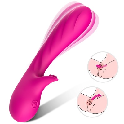 Wibrator Romance Pink - zakrzywiony, silikonowy, 9 trybów, stymulacja punktu G i łechtaczki, IPX7, 18 cm - 1 2