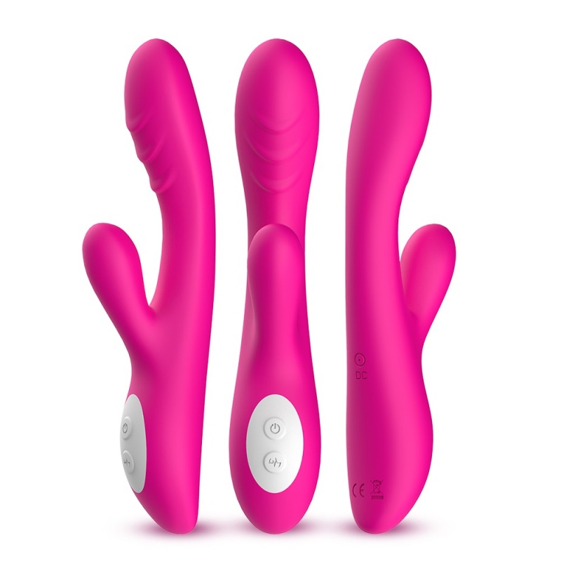 Wibrator do stymulacji łechtaczki i punktu G Spark pink - podwójna stymulacja, ogrzewanie, 9 trybów wibracji, 22,4 × 4,2 cm - 2