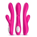 Wibrator do stymulacji łechtaczki i punktu G Spark pink - podwójna stymulacja, ogrzewanie, 9 trybów wibracji, 22,4 × 4,2 cm - 2