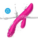 Wibrator do stymulacji łechtaczki i punktu G Spark pink - podwójna stymulacja, ogrzewanie, 9 trybów wibracji, 22,4 × 4,2 cm - 5