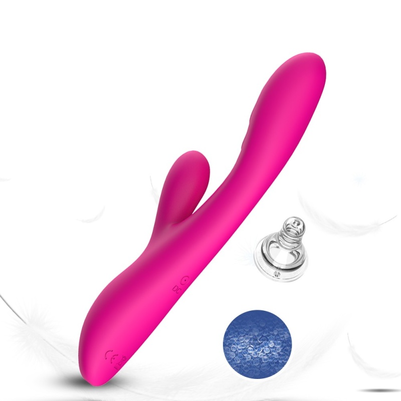 Wibrator do stymulacji łechtaczki i punktu G Spark pink - podwójna stymulacja, ogrzewanie, 9 trybów wibracji, 22,4 × 4,2 cm - 7
