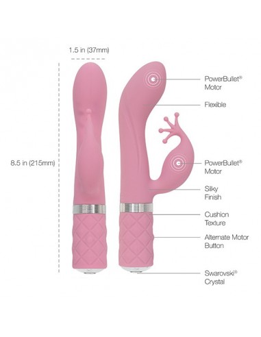 Pillow Talk - Kinky Rabbit & G-Spot Vibrator Pink - Wibratory Króliczki - 4