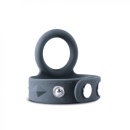 Pierścień erekcyjny z paskiem na jądra Cock & Ball Strap S/M - silikonowy, regulacja średnicy 3,5-6 cm, długość 22 cm, średnica - 1