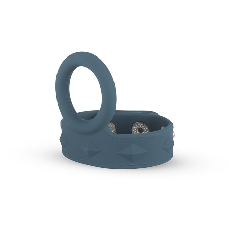 Pierścień erekcyjny z paskiem na jądra Cock & Ball Strap S/M - silikonowy, regulacja średnicy 3,5-6 cm, długość 22 cm, średnica - 2