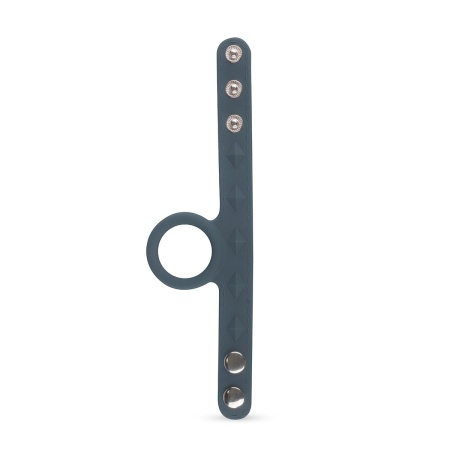 Pierścień erekcyjny z paskiem na jądra Cock & Ball Strap S/M - silikonowy, regulacja średnicy 3,5-6 cm, długość 22 cm, średnica - 3
