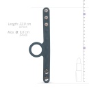 Pierścień erekcyjny z paskiem na jądra Cock & Ball Strap S/M - silikonowy, regulacja średnicy 3,5-6 cm, długość 22 cm, średnica - 4
