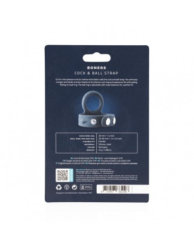 Boners Cock & Ball Strap - S/M - Strap-ony, dilda na pasku bez wibracji - 6