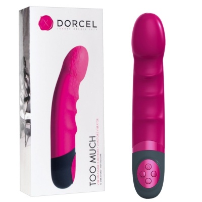 Wibrator TOO MUCH - 2 silniki, 10 poziomów wibracji, długość 22 cm, silikon medyczny - 1 2
