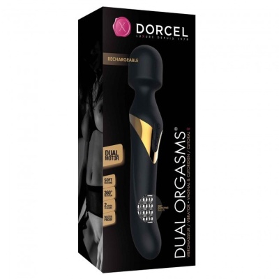 Wibrator dwufunkcyjny Dorcel Dual Orgasms Gold - rotujące kuleczki, 7 trybów wibracji, 23,5 cm - 1 2