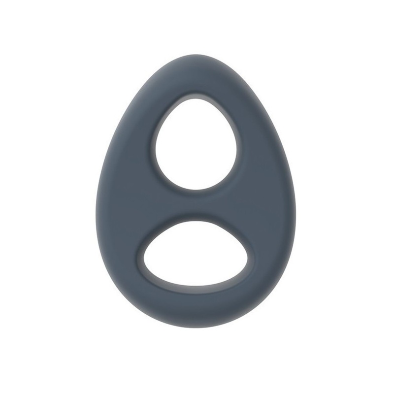Pierścień erekcyjny Liquid-Soft Teardrop | miękki silikon, podwójny na penisa i jądra, 6,5 cm - 1
