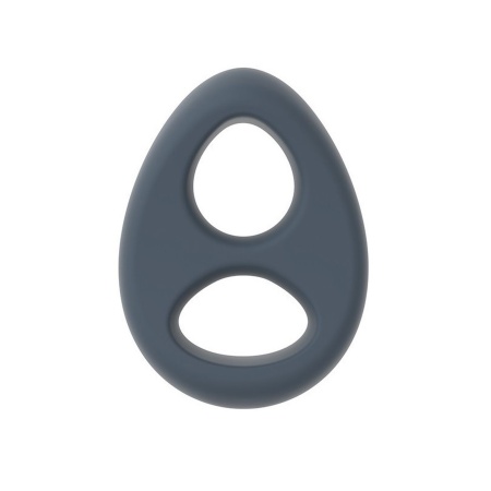 Pierścień erekcyjny Liquid-Soft Teardrop | miękki silikon, podwójny na penisa i jądra, 6,5 cm - 1