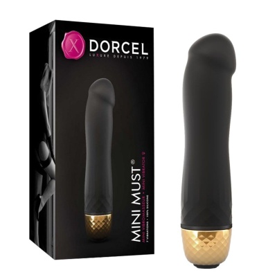 MINI MUST GOLD - silikonowy wibrator kieszonkowy z 7 trybami wibracji, 12 cm - 1 2