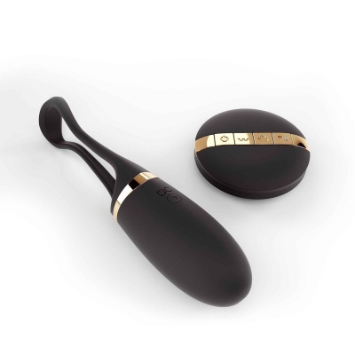 Jajko wibrujące z pilotem i sterowaniem głosowym Secret Delight Gold & Black 12,5 cm - 1 2