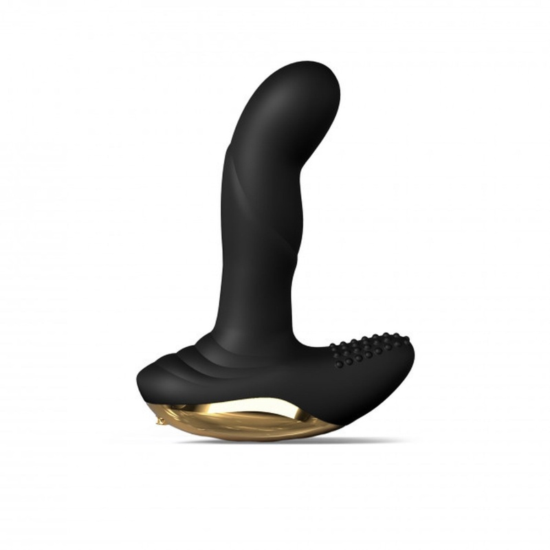 Masażer prostaty P-Finger z 7 trybami pulsacji i podgrzewaniem do 42°C, wymiary 13,5 x 10 cm, średnica 3,1 cm - 1
