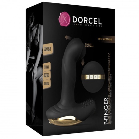 Masażer prostaty P-Finger z 7 trybami pulsacji i podgrzewaniem do 42°C, wymiary 13,5 x 10 cm, średnica 3,1 cm - 10