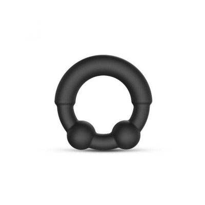 Pierścień erekcyjny STRONGER RING z płynnego silikonu z 3 metalowymi wypustkami, średnica wewnętrzna 3,5 cm - 1