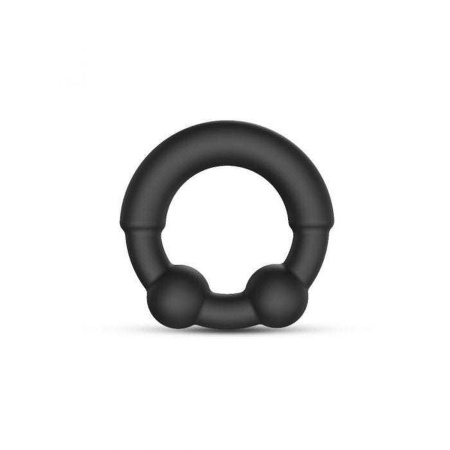 Pierścień erekcyjny STRONGER RING z płynnego silikonu z 3 metalowymi wypustkami, średnica wewnętrzna 3,5 cm - 1