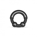 Pierścień erekcyjny STRONGER RING z płynnego silikonu z 3 metalowymi wypustkami, średnica wewnętrzna 3,5 cm - 3