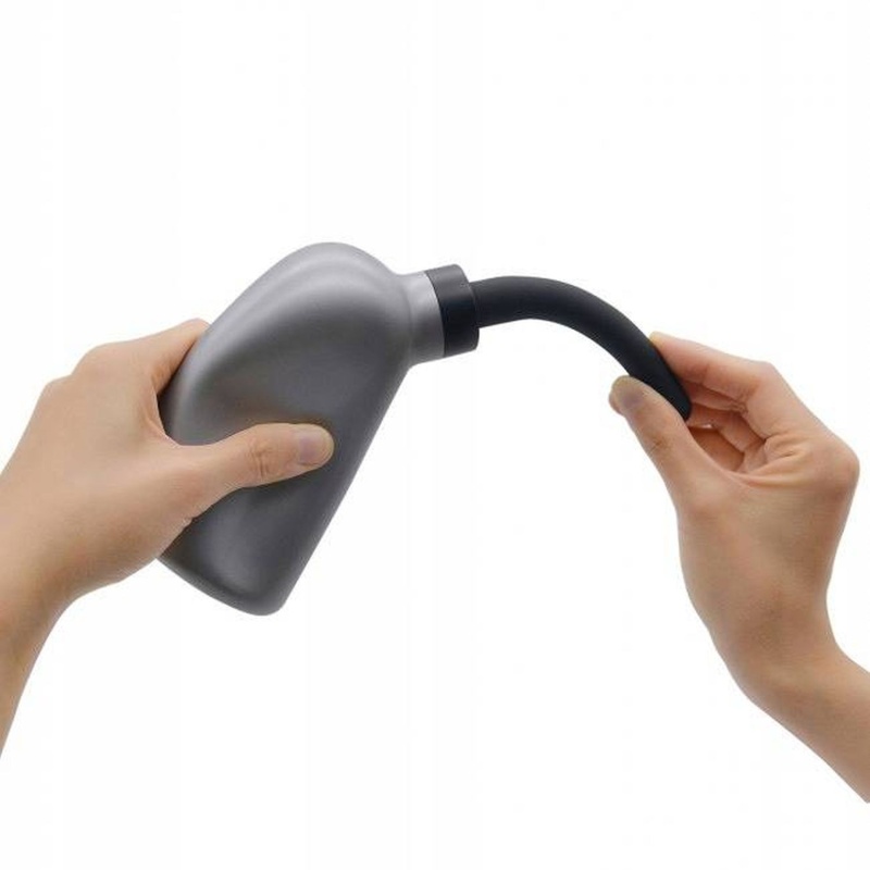 Irygator intymny Douche Mate z 6 dyszami 360°, zbiornik 350 ml, silikon medyczny, długość 22 cm, końcówka 11 cm - 4