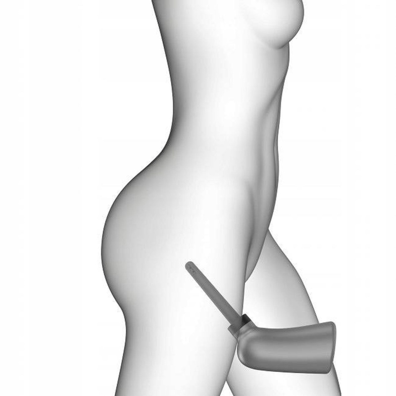 Irygator intymny Douche Mate z 6 dyszami 360°, zbiornik 350 ml, silikon medyczny, długość 22 cm, końcówka 11 cm - 5