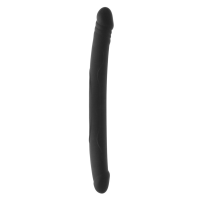 Podwójne Dildo Real Double Do Black z Silikonu Medycznego, 42 cm, Ø 4 cm - 1