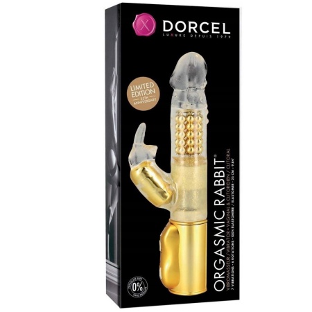 Wibrator króliczek Dorcel ORGASMIC RABBIT GOLD - rotacyjna główka, kulki wewnętrzne i stymulator łechtaczki, 25 cm - 4