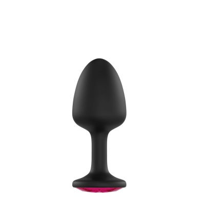 Korek analny Geisha Plug Ruby M z wewnętrzną kulką, długość 7,9 cm, średnica 3,2 cm - 1